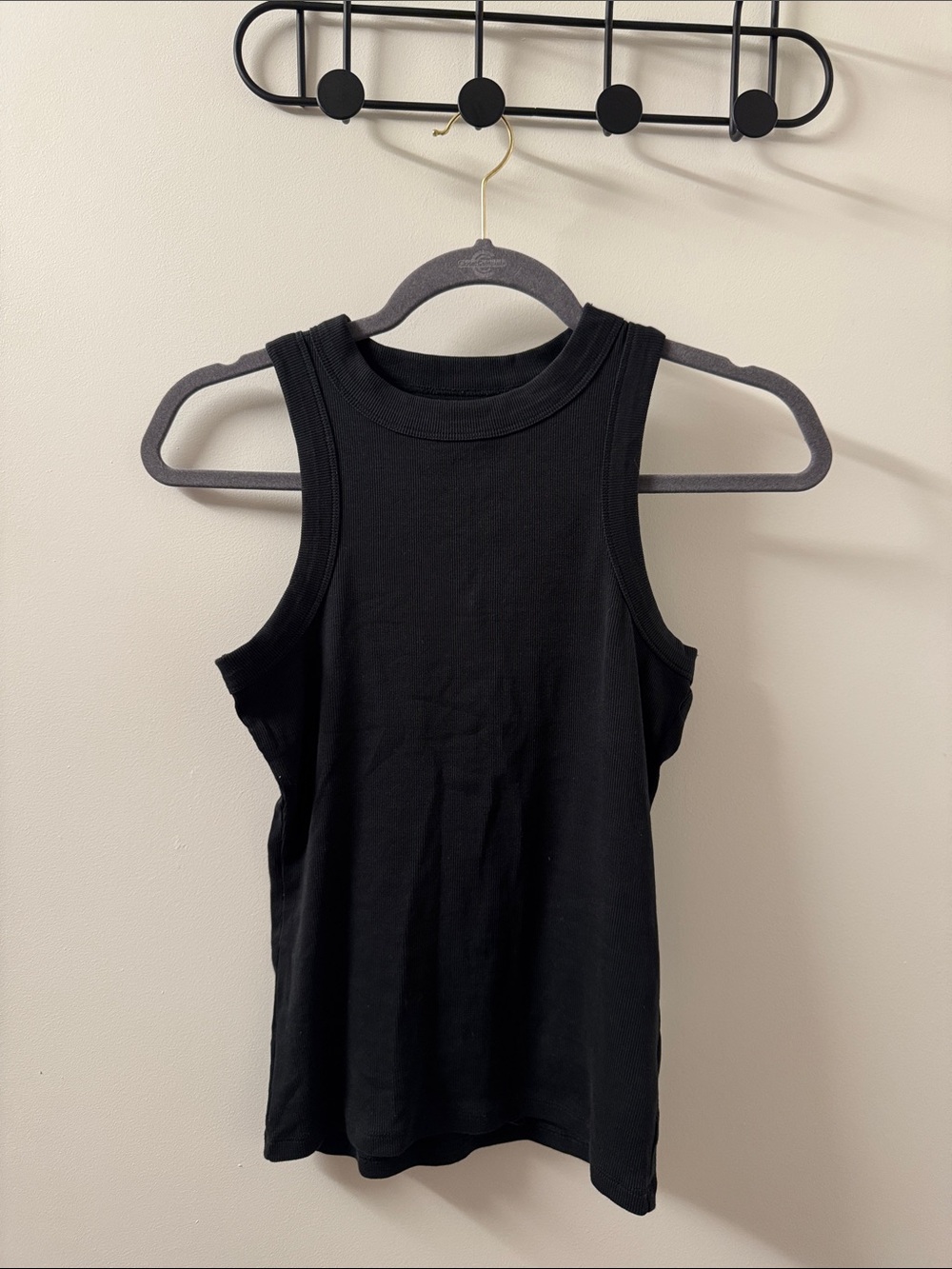 Madewell Black Ribbed Tank Top Size XXS